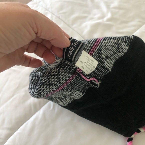 Softball Winter Hat, Black and Pink - Picture 3 of 4